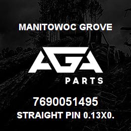 7690051495 Manitowoc Grove Straight Pin 0.13x0.88 St | AGA Parts