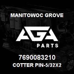 7690083210 Manitowoc Grove COTTER PIN-5/32X2 | AGA Parts