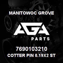 7690103210 Manitowoc Grove Cotter Pin 0.19x2 St | AGA Parts