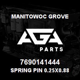 7690141444 Manitowoc Grove Spring Pin 0.25x0.88 HS | AGA Parts