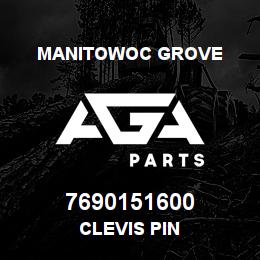 7690151600 Manitowoc Grove CLEVIS PIN | AGA Parts
