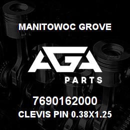 7690162000 Manitowoc Grove Clevis Pin 0.38x1.25 St | AGA Parts