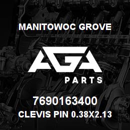 7690163400 Manitowoc Grove Clevis Pin 0.38x2.13 MS | AGA Parts