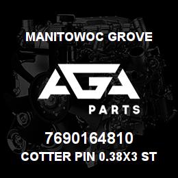 7690164810 Manitowoc Grove Cotter Pin 0.38x3 St | AGA Parts
