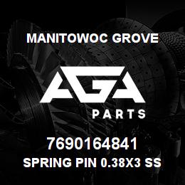 7690164841 Manitowoc Grove Spring Pin 0.38x3 SS | AGA Parts