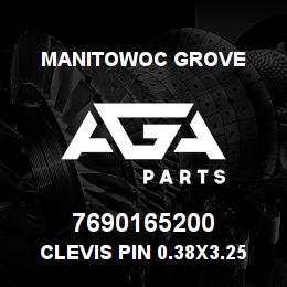 7690165200 Manitowoc Grove Clevis Pin 0.38x3.25 MS | AGA Parts