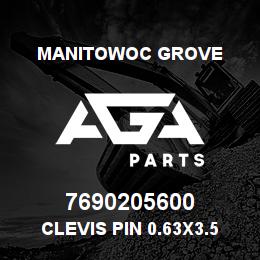 7690205600 Manitowoc Grove Clevis Pin 0.63x3.5 St | AGA Parts