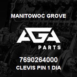 7690264000 Manitowoc Grove CLEVIS PIN 1 DIA | AGA Parts