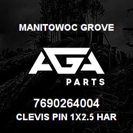 7690264004 Manitowoc Grove Clevis Pin 1x2.5 Hard | AGA Parts