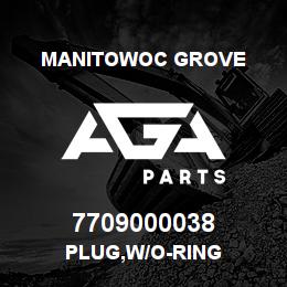 7709000038 Manitowoc Grove PLUG,W/O-RING | AGA Parts