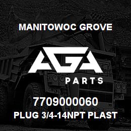 7709000060 Manitowoc Grove Plug 3/4-14NPT Plastic | AGA Parts
