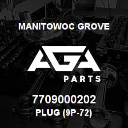 7709000202 Manitowoc Grove PLUG (9P-72) | AGA Parts