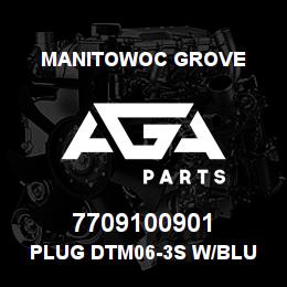 7709100901 Manitowoc Grove PLUG DTM06-3S W/BLU WEDGE | AGA Parts