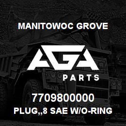 7709800000 Manitowoc Grove PLUG,,8 SAE w/O-Ring | AGA Parts