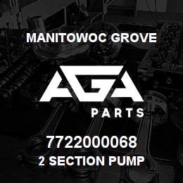 7722000068 Manitowoc Grove 2 SECTION PUMP | AGA Parts