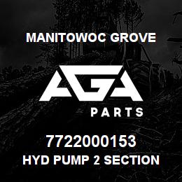 7722000153 Manitowoc Grove HYD PUMP 2 SECTION | AGA Parts