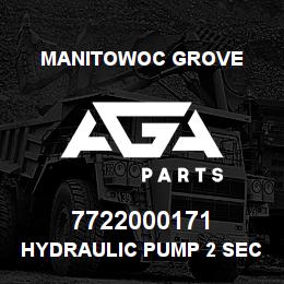 7722000171 Manitowoc Grove HYDRAULIC PUMP 2 SECT | AGA Parts