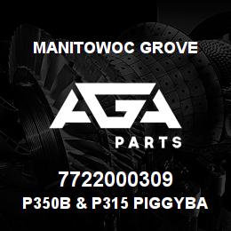 7722000309 Manitowoc Grove P350B & P315 PIGGYBACK PUMP | AGA Parts