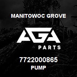 7722000865 Manitowoc Grove PUMP | AGA Parts