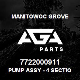 7722000911 Manitowoc Grove PUMP ASSY - 4 SECTION | AGA Parts