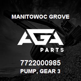 7722000985 Manitowoc Grove PUMP, GEAR 3 | AGA Parts