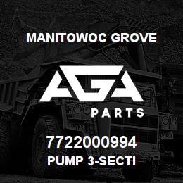 7722000994 Manitowoc Grove PUMP 3-SECTI | AGA Parts