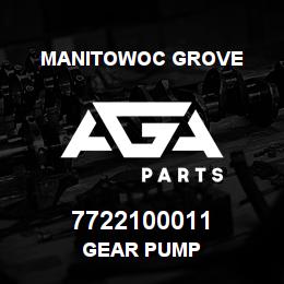 7722100011 Manitowoc Grove GEAR PUMP | AGA Parts