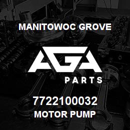 7722100032 Manitowoc Grove MOTOR PUMP | AGA Parts