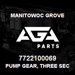 7722100069 Manitowoc Grove PUMP GEAR, THREE SECTION | AGA Parts