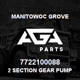 7722100088 Manitowoc Grove 2 SECTION GEAR PUMP W/ PRIORIT | AGA Parts