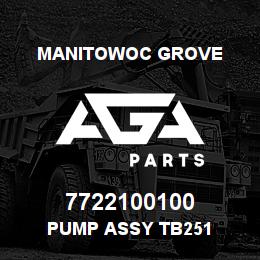 7722100100 Manitowoc Grove PUMP ASSY TB251 | AGA Parts