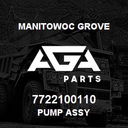 7722100110 Manitowoc Grove PUMP ASSY | AGA Parts