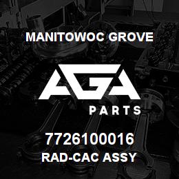 7726100016 Manitowoc Grove RAD-CAC ASSY | AGA Parts