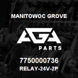 7750000736 Manitowoc Grove RELAY-24V-2P | AGA Parts