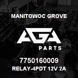7750160009 Manitowoc Grove RELAY-4PDT 12V 2A | AGA Parts