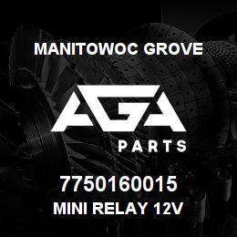 7750160015 Manitowoc Grove MINI RELAY 12V | AGA Parts