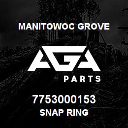 7753000153 Manitowoc Grove SNAP RING | AGA Parts