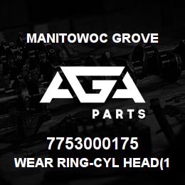 7753000175 Manitowoc Grove WEAR RING-CYL HEAD(1.750 ROD | AGA Parts
