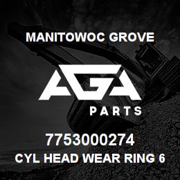 7753000274 Manitowoc Grove CYL HEAD WEAR RING 6.00 DIA R | AGA Parts