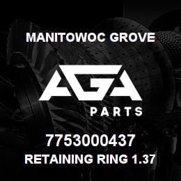 7753000437 Manitowoc Grove Retaining Ring 1.37 Ext | AGA Parts