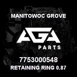 7753000548 Manitowoc Grove Retaining Ring 0.87 Ext | AGA Parts