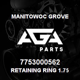 7753000562 Manitowoc Grove Retaining Ring 1.75 Ext HD | AGA Parts