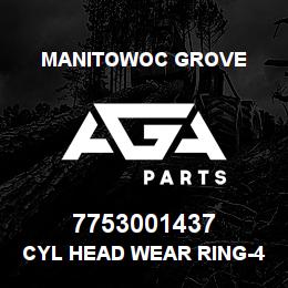 7753001437 Manitowoc Grove CYL HEAD WEAR RING-4.000 ROD | AGA Parts