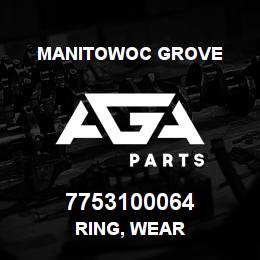 7753100064 Manitowoc Grove RING, WEAR | AGA Parts