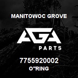 7755920002 Manitowoc Grove O'RING | AGA Parts