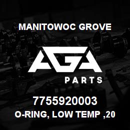 7755920003 Manitowoc Grove O-RING, LOW TEMP ,20 SAE | AGA Parts
