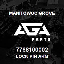 7768100002 Manitowoc Grove LOCK PIN ARM | AGA Parts