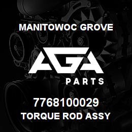 7768100029 Manitowoc Grove TORQUE ROD ASSY | AGA Parts