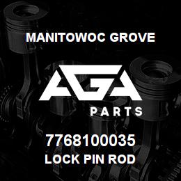 7768100035 Manitowoc Grove LOCK PIN ROD | AGA Parts