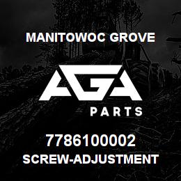 7786100002 Manitowoc Grove SCREW-ADJUSTMENT | AGA Parts